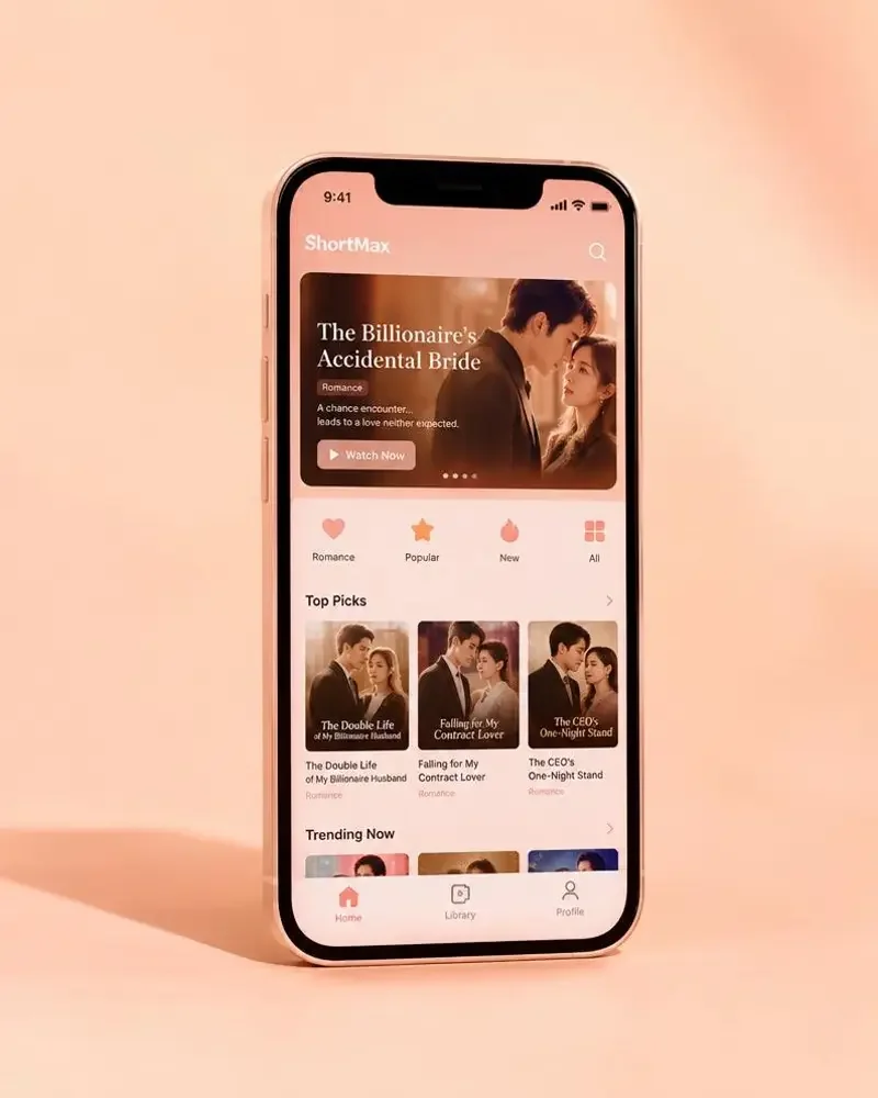 AI小短剧APP甜宠短剧首页界面
